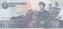 North Korea #40b, 1998 5 Won Banknote - Corea Del Norte