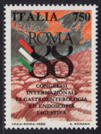 Italia / Italia 1988 Correo 1790 **/MNH Congreso Internacional De Gastroenterol - 1981-90: Neufs