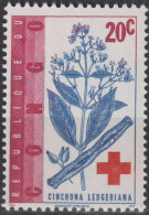 1963 Kongo - Kinshasa ** Mi:CD 120, Sn:CD 444, Yt:CD 496, Cinchona Ledgeriana, Rotes Kreuz - Nuovi