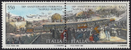 Italia / Italia 1989 Correo 1827/28 **/MNH Sesquicentenario Del Enlace Ferrovia - 1981-90: Neufs