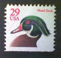 Stamps, United States, Scott #2485, Used(o), 1991,  Wood Duck Definitive, 29¢, Multicolored - Usati