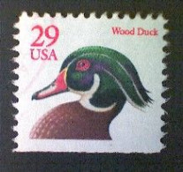 Stamps, United States, Scott #2485, Used(o), 1991,  Wood Duck Definitive, 29¢, Multicolored - Gebraucht