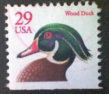 Stamps, United States, Scott #2485, Used(o), 1991,  Wood Duck Definitive, 29¢, Multicolored - Usati