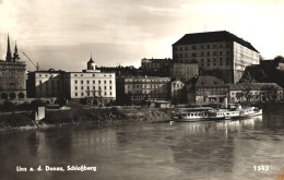 LINZ, SCHLOSSBERG, ARCHITECTURE, SHIP, AUSTRIA, POSTCARD - Linz