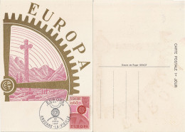 ANDORRE Poste 180 Premier Jour FDC Europa CEPT 29 Arvil 1967 (CV 15 €) - FDC