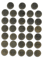 Série Complet De 33 Pièces De 5 Centimes, 1966 1967 1971 1973 1976 1979 1981 1984 1985 1989 1991 1994 1996 1998 - 5 Centimes