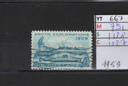 PRIX FIXE Obl  667 YT 751 MIC 1128 SCO 1127 GIB Explorateur R.E Peary 1909 Et Sous Marin Nautilus 1959  58A/08 - Used Stamps