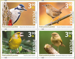 Poland 2024. Fauna. Birds Of Polish Parks. MNH - Unused Stamps