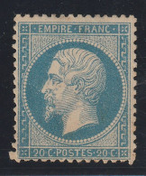 YT N° 22 Signé - Neuf * - MH - Cote 420,00 € - 1862 Napoléon III.