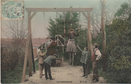 RARE Sujet. LA BALANCOIRE (Jeunes Femmes Sur Balançoires, Poussées Par Leurs Hommes ) - Sonstige & Ohne Zuordnung