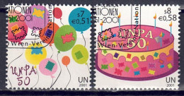 UNO Wien 2001 - 50 Jahre UNPA, Nr. 342 - 343, Gestempelt / Used - Gebraucht