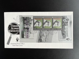 GUERNSEY 1996 FDC CLASSIC SCREEN DETECTIVES SHERLOCK HOLMES - Guernesey