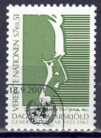 UNO Wien 2001 - Dag Hammarskjöld, Nr. 341, Gestempelt / Used - Gebruikt