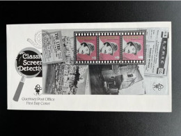 GUERNSEY 1996 FDC CLASSIC SCREEN DETECTIVES PETER SELLERS AS INSPECTOR CLOUSEAU - Guernesey