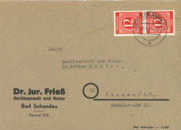 GERMANY - 1946, STAMPS COVER  FROM BAD SCHANDAU TO  PLAUEN GERMANY . - Cartas & Documentos