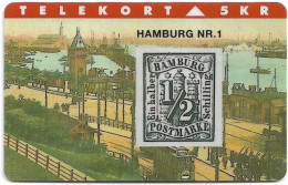 Denmark - TS - Rare Stamps - Hamburg No.1 - TDTP070 - 08.1994, 5Kr, 2.000ex, Used - Denmark