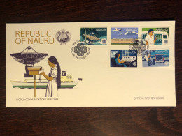 NAURU FDC COVER 1983 YEAR AMBULANCE COMMUNICATION HEALTH MEDICINE STAMPS - Nauru