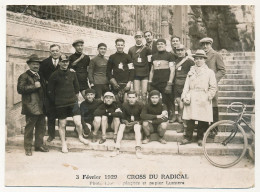 Photographie 12 X 16cm - Cross Du Radical - 3 Février 1929 - Photo Llorca - Aix En Provence - Radsport