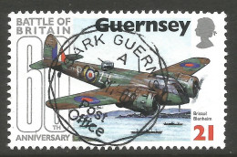 GREAT BRITAIN / GUERNSEY. 21p AIRCRAFT USED SARK POSTMARK. - Guernesey