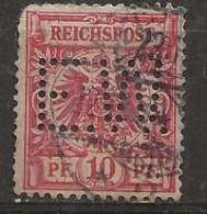 Timbre Allemand Perforé EW - Used Stamps