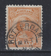 NVPH Nederland Netherlands Pays Bas Niederlande Holanda 34 CANCEL ROTTERDAM Kleinrond ; Wilhelmina 1891 - Usados