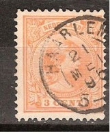 NVPH Nederland Netherlands Pays Bas Niederlande Holanda 34 CANCEL HAARLEM Kleinrond ; Wilhelmina 1891 - Usados