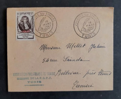 TUNISIE 1947 Lettre Enveloppe 1er Jour Journée Du Timbre FDC - Lettres & Documents