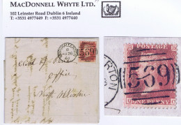Great Britain Yorkshire 1861 Voters List With LC14 1d Red Plate 55 QC Tied NORTHALLERTON/569  Duplex - Lettres & Documents