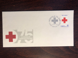 NORFOLK ISLAND FDC COVER 1989 YEAR RED CROSS HEALTH MEDICINE STAMPS - Norfolk Island