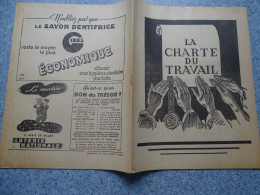 La Charte Du Travail, Pétain, 1941, ORIGINAL D'époque, 24 Pages ; VP07 - Algemene Informatie
