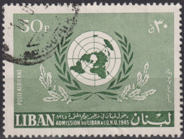 1967 Libanon Poste Arienne ° Mi:LB 1020, Sn:LB C533, Yt:LB PA435, 22nd Anniv. Of Lebanon's Admission To UNO - Liban