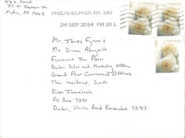 UNITED STATES - 2014, STAMPS COVER TO DUBAI . - Lettres & Documents