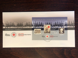 NORFOLK ISLAND FDC COVER 2014 YEAR RED CROSS  HEALTH MEDICINE STAMPS - Ile Norfolk