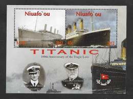 SE)2012 TONGA, CENTENARY OF THE TRAGIC LOSS OF THE TITANIC, SHIP, CAPTAINS, SS, MNH - Sonstige - Afrika