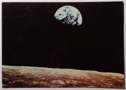 ESPACE - APOLLO 11 - Lever De Terre Au Dessus Horizon Lunaire En Juillet 1969 - Carte Postale Moderne - Astronomie