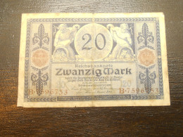 Ancien Billet 20 Mark  1915 - 20 Mark