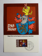 ARMOIRIE / BLASON - Lion / Fleur - Landammanns II - Anton MEIER - LIECHTENSTEIN - Carte Philatélique - Europe