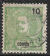 Portuguese Congo – 1898 King Carlos 10 Réis Used Stamp - Congo Portugais