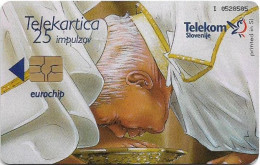 Slovenia - Telekom Slovenije - Papež, Lx Telegram, Gem5 Red, 10.1999, 25Units, 1.980ex, Used - Slowenien