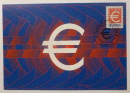 MONNAIE EURO - Symbole De La Devise / Carnet Euro - Carte Philatélique Avec Cachet 1er Jour - Münzen (Abb.)