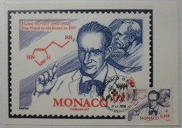 DANIEL BOVET - Prix Nobel De Médecine En 1957 - Carte Philatélique Monaco Avec Cachet 1er Jour - Nobelpreisträger