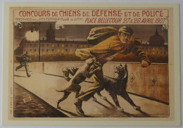 POLICE - Concours Chien Défense Lyon Place Bellecour / Illustrateur Groulier -carte Postale Moderne Reproduisant Affiche - Police - Gendarmerie