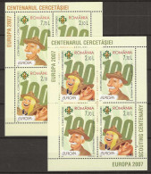 2007 MNH Romania Blocks  Postfris** - 2007