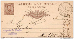 1885   CARTOLINA CON ANNULLO  MONTEGIORGIO - Stamped Stationery