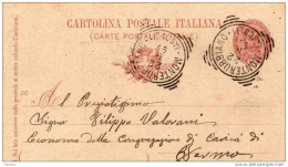 1897  CARTOLINA CON ANNULLO MONTERUBBIANO ASCOLI - Entiers Postaux