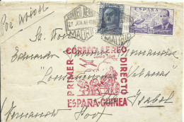 ESPAÑA,  FRONTAL  CARTA  AEREO    , AÑO 1948 - Brieven En Documenten