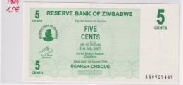 Zimbabwe 5 Cents 2007 P#34 UNC - Zimbabwe