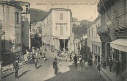 CPA Afrique > Algérie Bejaia (Bougie) LA PLACE DE LA POISSONNERIE ET LA RUE TREZEL - Bejaia (Bougie)