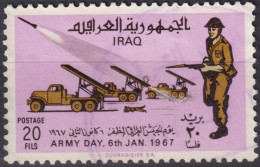 1967 Irak ° Mi:IQ 473, Sn:IQ 426, Yt:IQ 461,Missile Batteries On Trucks, Infantry, Army Day - Iraq