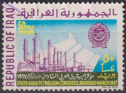 1967 Irak ° Mi:IQ 479, Sn:IQ 430, Yt:IQ 465, Oil Refinery, 6. Arabischer Erdölkongreß, Bagdad - Iraq